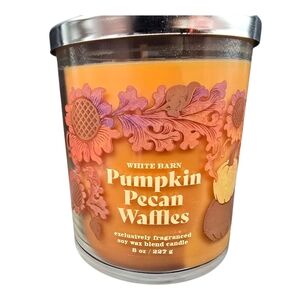 NEW! Bath & Body Works Pumpkin Pecan Waffles Candle Single Wick 8 oz Yummy Scent
